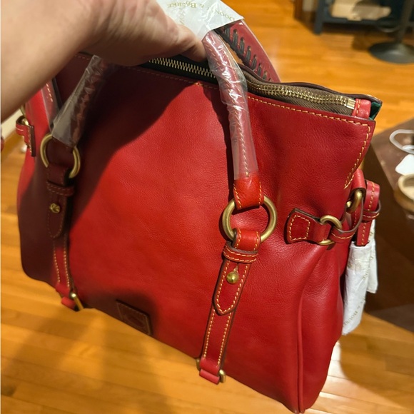 Dooney & Bourke Handbags - Dooney & Bourke Red Satchel Large